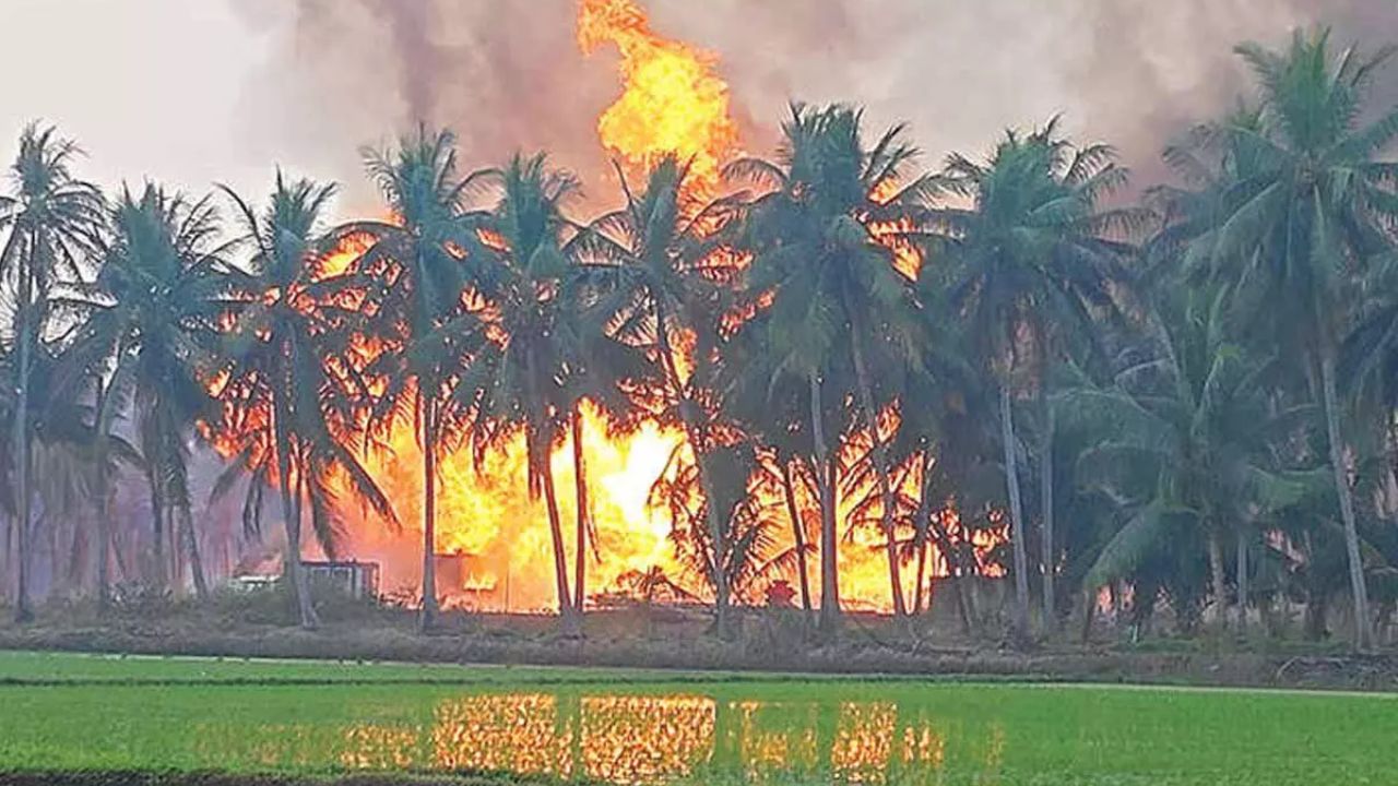 Konaseema ONGC Gas Leak: కోనసీమ గుండెల్లో చమురు సెగలు!