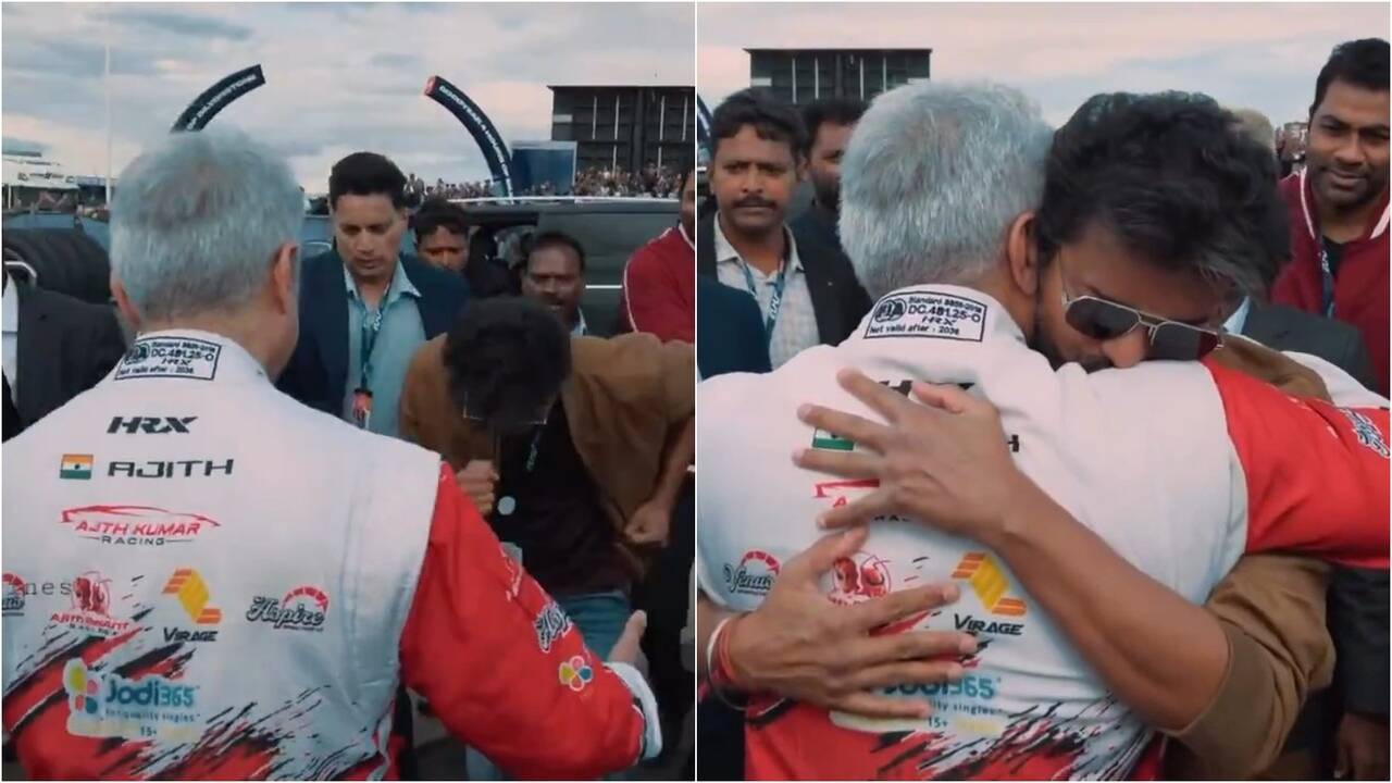 లండన్‌లో లె మాన్స్ రేస్ ప్రారంభించిన తమిళనాడు సీఎం విజయ్, అజిత్‌ను ఆలింగనం చేసుకున్నారు