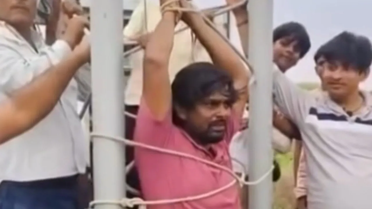 5G సిగ్నల్ కోసం టెక్నీషియన్‌ను టవర్‌కు కట్టేసిన గ్రామస్థులు