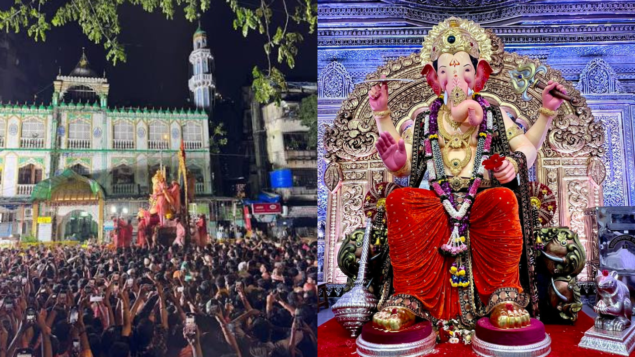 లాల్బాగ్ చా రాజా ప్రతి సంవత్సరం మసీదిలో నిలువడటం