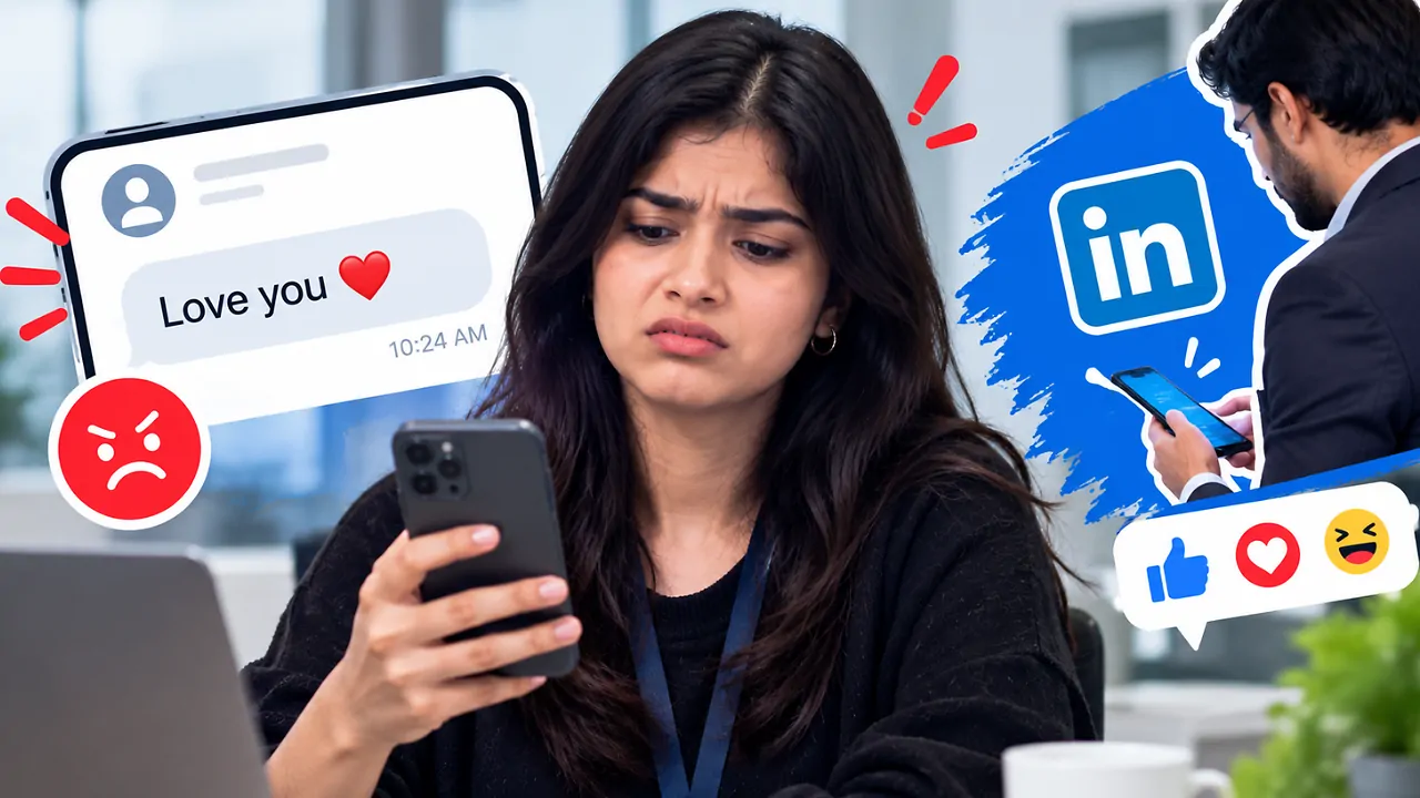 లింక్డ్ఇన్‌లో మహిళపై అనుచిత సందేశం