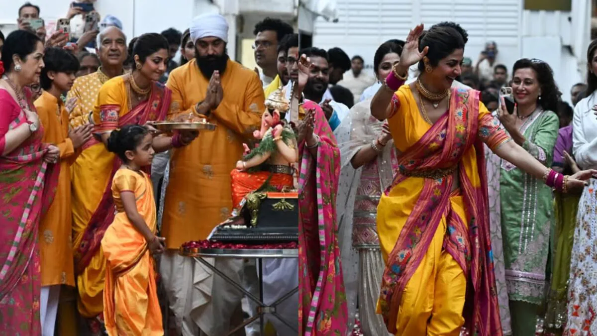 శిల్పా శెట్టి కుటుంబంతో కలిసి గణపతి విసర్జన జరుపుకుంది శిల్పా శెట్టి కుటుంబంతో కలిసి గణపతి విసర్జన జరుపుకుంది