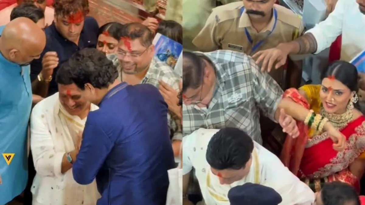గోవిందా లాల్బాగ్ చా రాజా వద్ద సందర్శన.. కొమల్ రాణితో కలిసి
