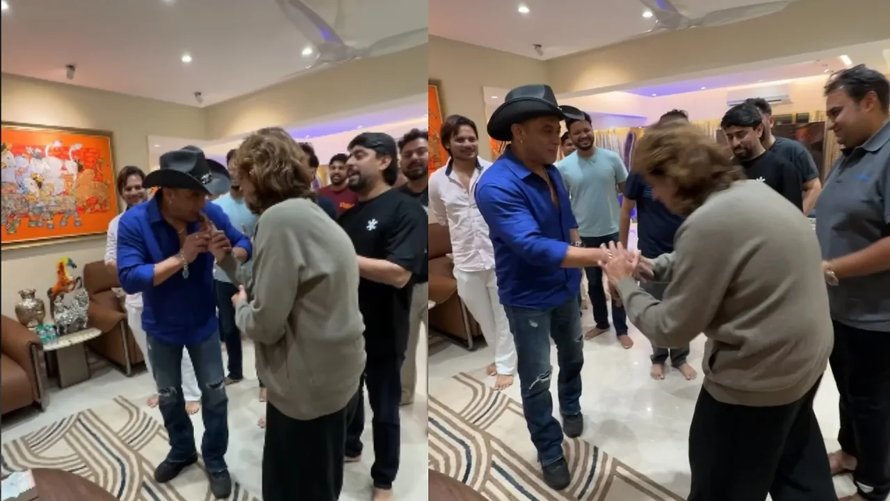 సల్మాన్ ఖాన్ తన మిత్రుడి పుట్టినరోజు వేడుకలో పాల్గొన్నాడు