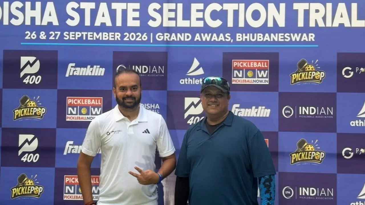 ఒడిశా రాష్ట్ర ఎంపిక పరీక్షలలో 40+ పురుషుల డబుల్స్ టైటిల్ గెలిచిన సోవెన్ జెనా, అంషుమాన్ నాయక్