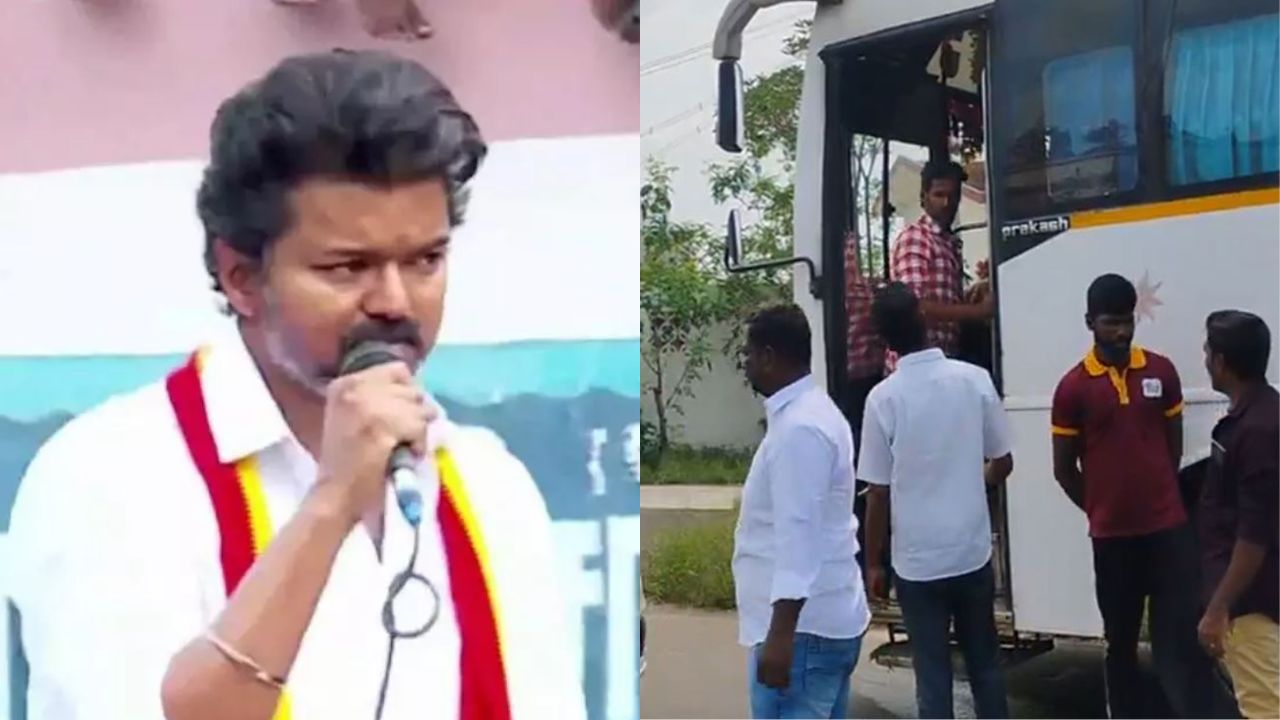 TVK chief Vijay: కరూర్ తొక్కిసలాటకు సరిగ్గా నెల.. బాధిత కుటుంబాలను కలుసుకున్న టీవీకే చీఫ్ విజయ్