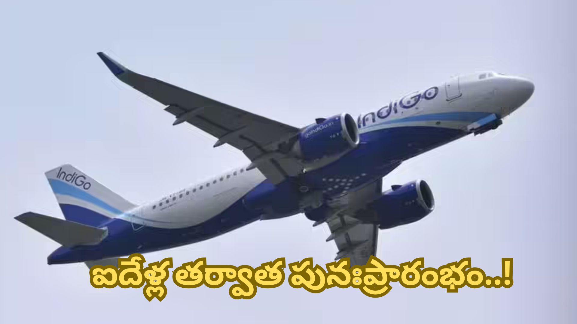 Flight Service: ఇండిగో సేవలు పునఃప్రారంభం.. దాదాపు ఐదేళ్ల విరామం తర్వాత