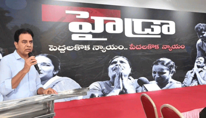 KTR: పెద్దళ్ల ఇళ్లను కూల్చే దమ్ముందా?:  కేటీఆర్‌