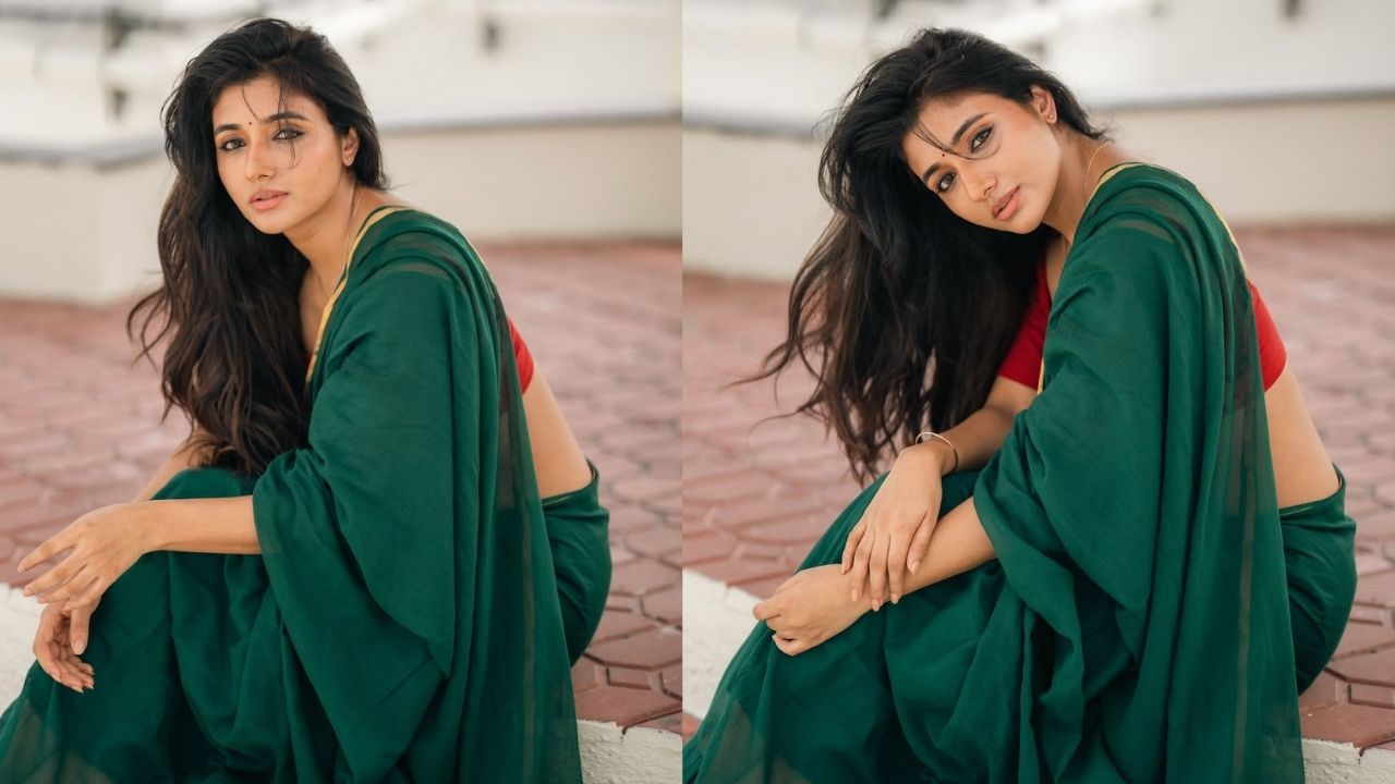 Mirna Menon: గ్రీన్ శారీలో మిర్నా మీనన్ అందాల విందు