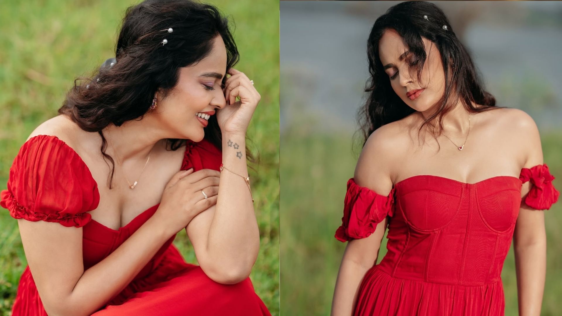 Nandita Swetha: రెడ్ డ్రెస్ గౌనులో ఘటు పెంచిన నందిత