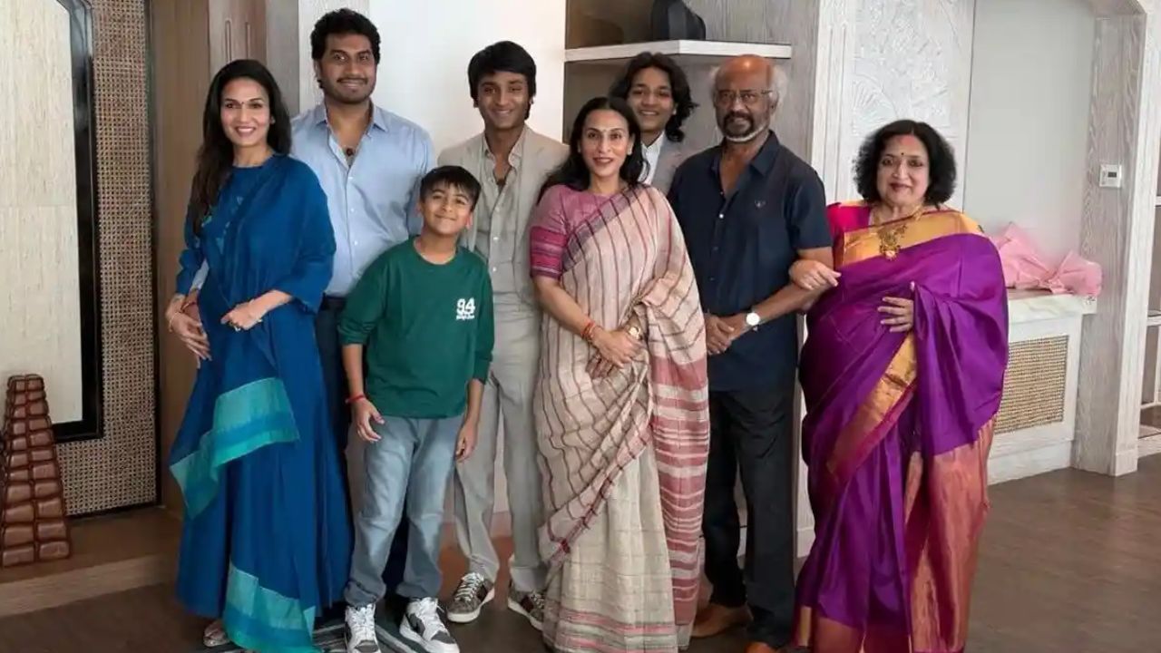 Rajinikanth: ఒకే ఫ్రేమ్‌లో రజినీ మూడు తరాల కుటుంబం.. ఫొటో వైరల్