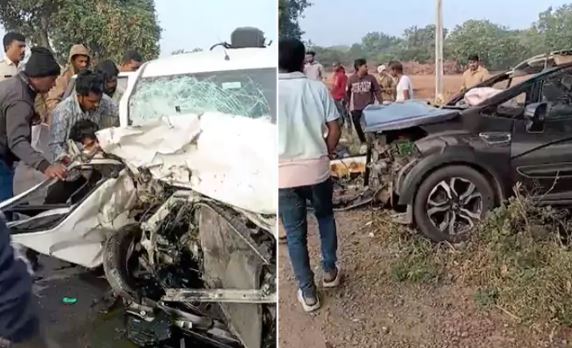 Chevella Road Accident:  చేవెళ్ల రోడ్డుపై మరో ప్రమాదం.. రెండు కార్లు ఢీకొట్టగా ఇద్దరు దుర్మరణం