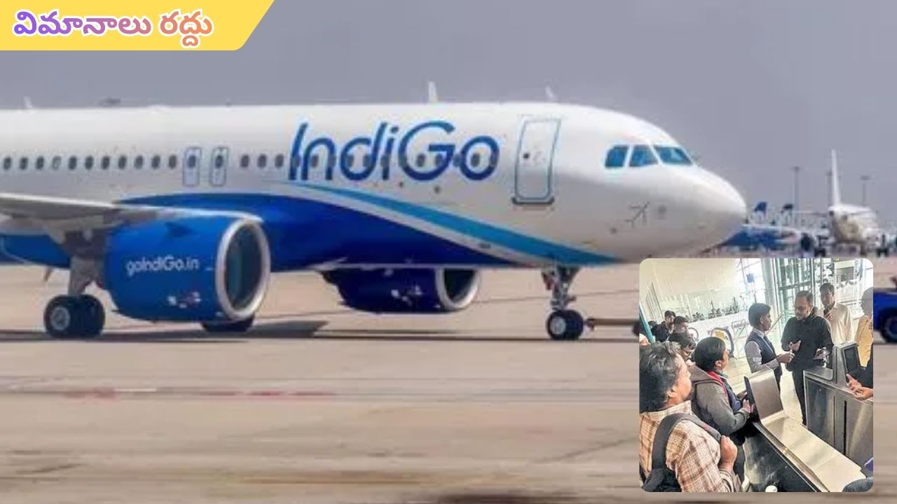 Indigo Airlines: భారీగా ఇండిగో విమానాలు రద్దు.. ఎయిర్‌పోర్టులో  ప్రయాణికుల పడిగాపులు