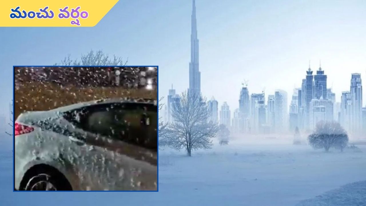 Saudi Arabia: సౌదీ అరేబియాలో అద్భుత దృశ్యం.. ఎడారి దేశంలో మంచు వర్షం